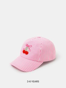 Accessorize London - Girls Cherry Stripe Cap