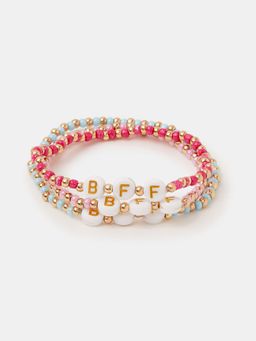 Accessorize London - Girls Beaded Friendship Bracelets (Pack Of 3)