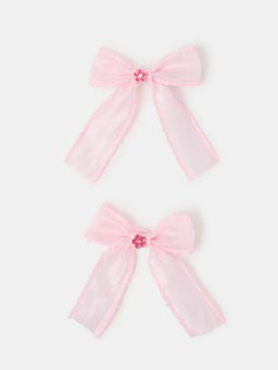 Accessorize London - Girls Mini Flower Bow Hair Clips (Pack Of 2)