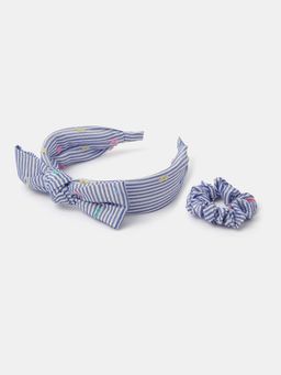 Accessorize London - Girls Stripe Headband & Scrunchie