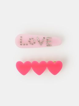Accessorize London - Girls Love Heart Hair Slides