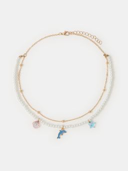 Accessorize London - Girls Aquatic Animal Layered Necklace