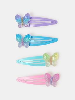Accessorize London - Girls Sparkle Butterfly Hair Clips (Pack Of 4)