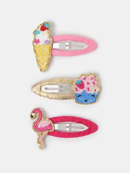Accessorize London - Girls Glitter Holiday Hair Clip (Pack Of 3)