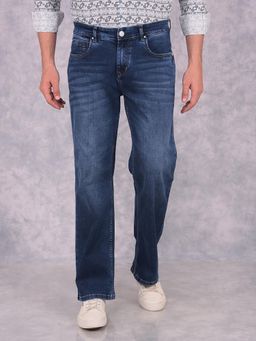 CRIMSOUNE CLUB - Mens Blue Loose Fit Jeans