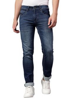 Cantabil - Men Blue Solid Stretchable Jeans
