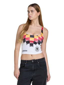 adidas Originals - Women White Printed Polyester Crop Top