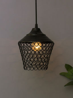 Homesake - Glossy Black Hanging Lantern Ceiling Light