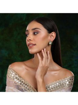 Ruby Raang Studio - Tear Drop Green Stud Earrings