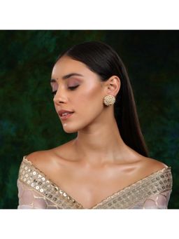 Ruby Raang Studio - Round Pearl Stud Earrings