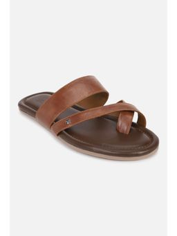 Louis Philippe - Men Brown Solid Flip Flops