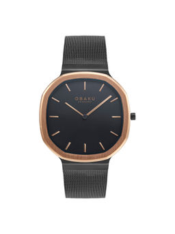 Obaku - Oktant Shadow Analog Black Octagon Dial Men Watch - V253GXMBMB
