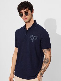 The Souled Store - Official Superman Man Of Steel Polo T-Shirt