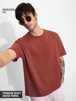 The Souled Store - Solid Spicy Red Oversized T-Shirt