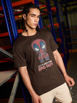 The Souled Store - Official Deadpool Let'S Kick Bad Guys T-Shirt