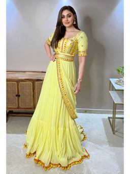 Gopi Vaid - Shefali Jariwala In Saree with Stitched Blouse Gown