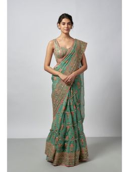 Gopi Vaid - Mahira Saree with Stitched Blouse