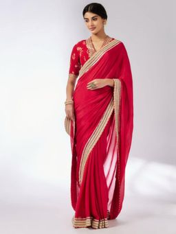 Gopi Vaid - Anisha Saree with Stitched Blouse and Petticoat