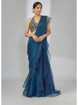 Gopi Vaid - Ruchi Saree with Stitched Blouse