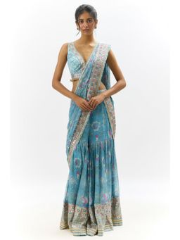 Gopi Vaid - Jenisha Saree with Stitched Blouse