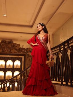 Gopi Vaid - Prerna Mehra in Marrakesh Saree with Stitched Blouse