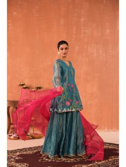 KAVANA - Women Embroidered Pink Neelika Dupatta