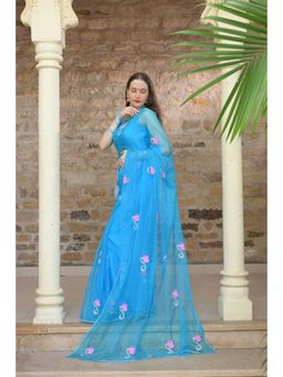 Ensembles - Aquarius Saree - Flowing Freedom With Unstitched Blouse