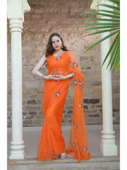 Ensembles - Aries Saree Fiery Elegance With Stitched Blouse