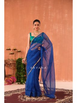 KAVANA - Neelika Blue Organza Saree