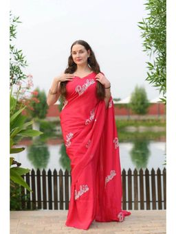 Ensembles - Barbie Upada Silk Saree With Stitched Blouse