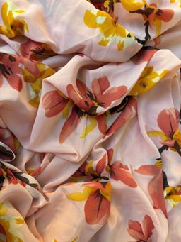 Ensembles - Blush petals Saree With Unstitched Blouse