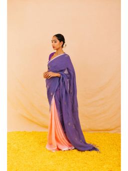 KAVANA - Nafs Linen Saree with Unstitched Without Blouse