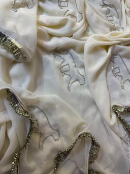 Ensembles - Sherni Beige Saree with Unstitched Blouse