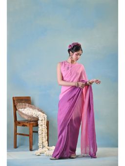 KAVANA - Parakh Linen Saree with Unstitched Blouse