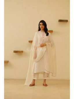 KAVANA - Women White Farog Dupatta