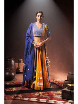 Taraasi - Blue Mulmul Cotton Dupatta