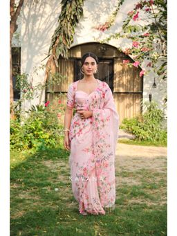 KAVANA - Women Pink Anaar dana Saree