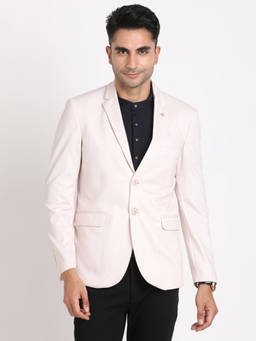 Turtle - Men Regular Fit Solid Knitted Terry Rayon Grey Casual Blazer