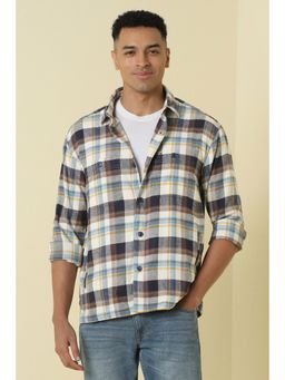 Allen Solly - Men Check Full Sleeves Casual Shirt