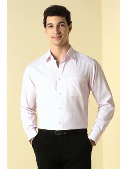 Allen Solly - Men Pink Textured Full Sleeves Formal Shirt