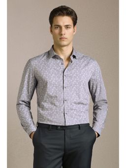 Louis Philippe - Men Purple Printed Full Sleeves Casual Shirt