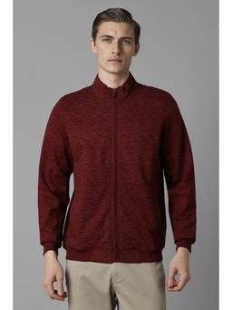 Louis Philippe - Men Casual Maroon Printed Jacket