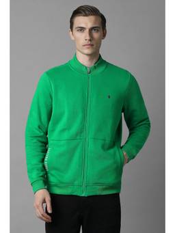 Louis Philippe - Men Casual Green Solid Jacket