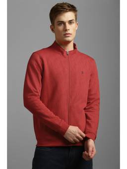 Louis Philippe - Men Casual Red Textured Jacket