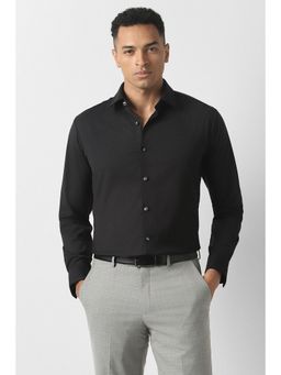 Van Heusen - Men Black Solid Full Sleeves Shirt