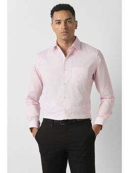 Van Heusen - Men Pink Printed Full Sleeves Shirt