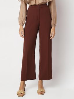 VERO MODA - Rust High Rise Wide Leg Trouser