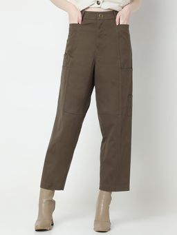 VERO MODA - Olive Green High Rise Pant