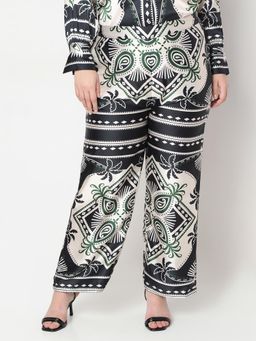 VERO MODA - Curve Black Printed Pant