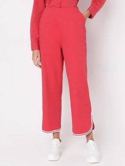 VERO MODA - Red Contrast Hem Pant